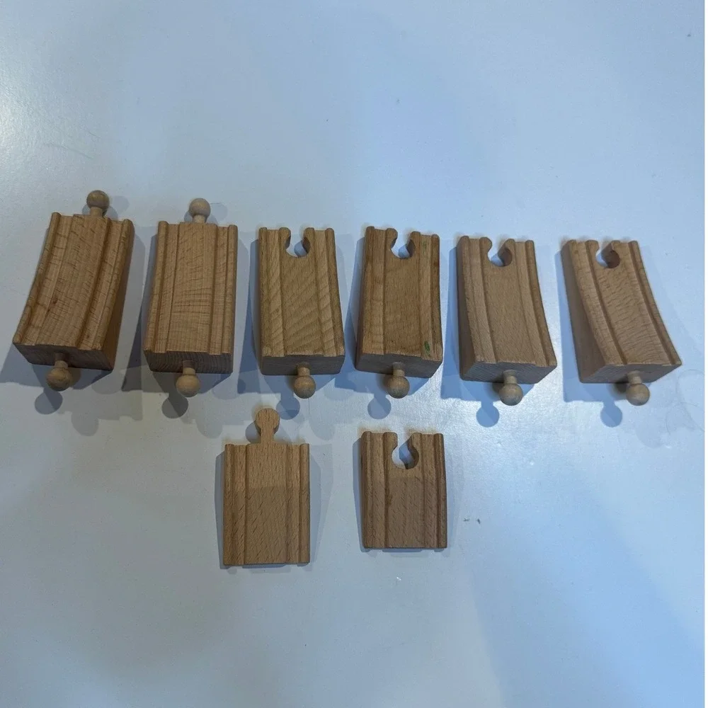 Vintage BRIO Wooden Train Track Lot Curved‎ Track Pieces Replacement Parts